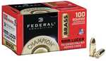 9mm Luger 100 Rounds Ammunition Federal Cartridge 115 Grain Full Metal Jacket